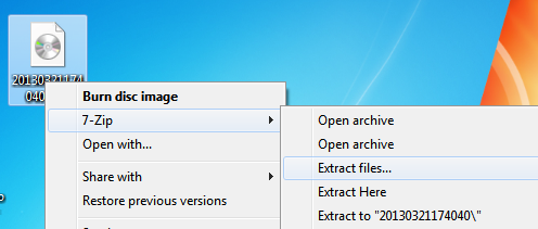 extract files from iso