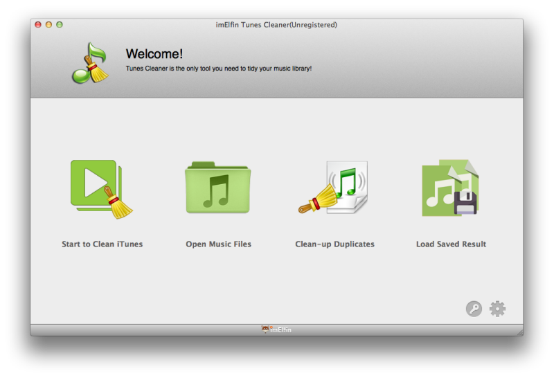 imElfin Tunes Cleaner - Interface