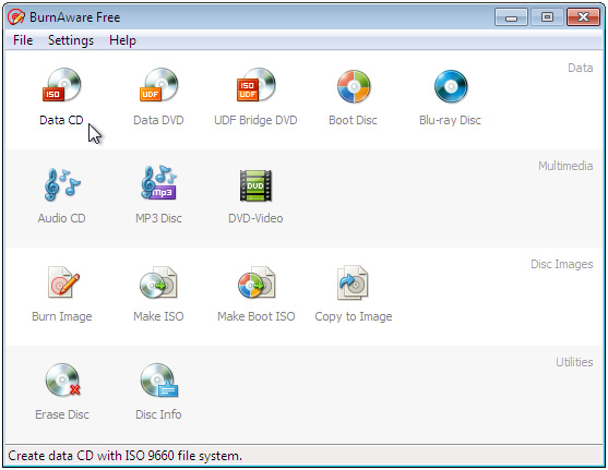 BurnAware Free DVD burning software