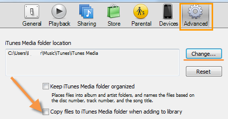 add movies to iTunes library without copying them
