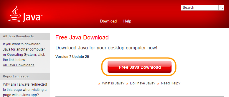download Java TM to chrome