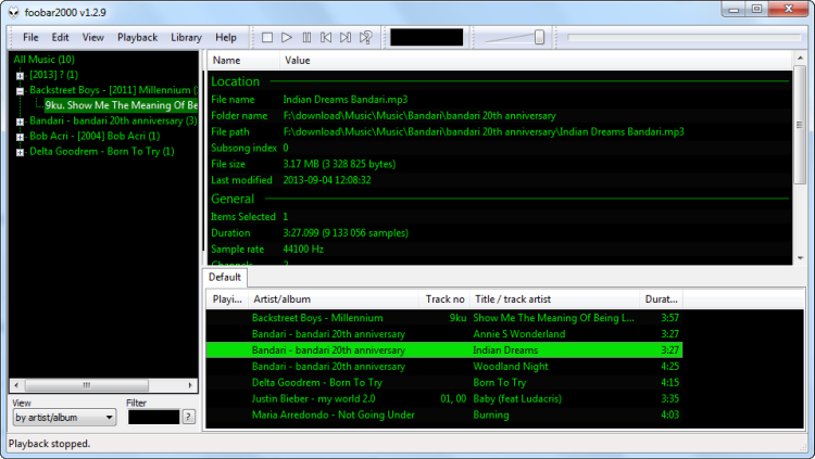Foorbar2000 music organizer freeware