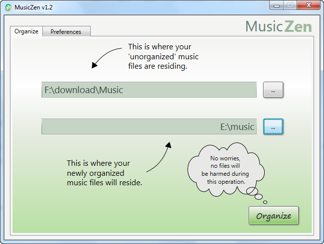 MusicZen music organizer