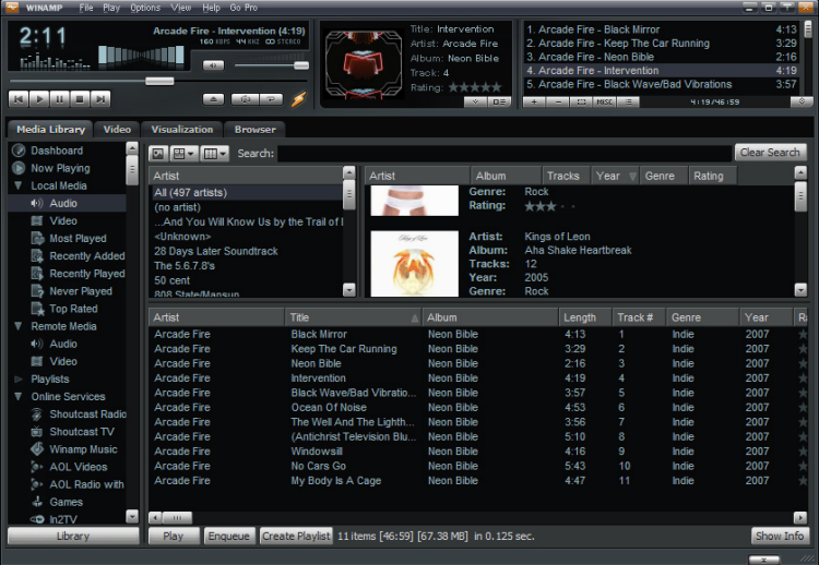 Winamp music organizer (pc)