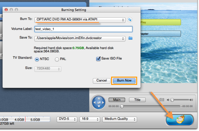 burn videos to DVD on Mac