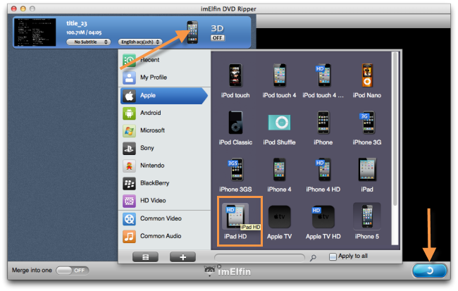 Convert DVD to iPad Air