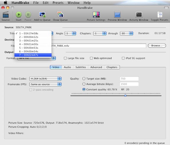 Handbrake for Mac