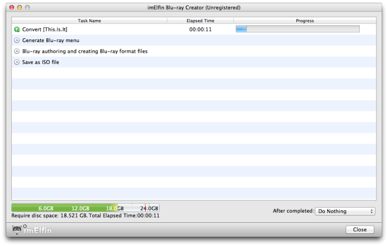 Blu-ray burning on Mac process