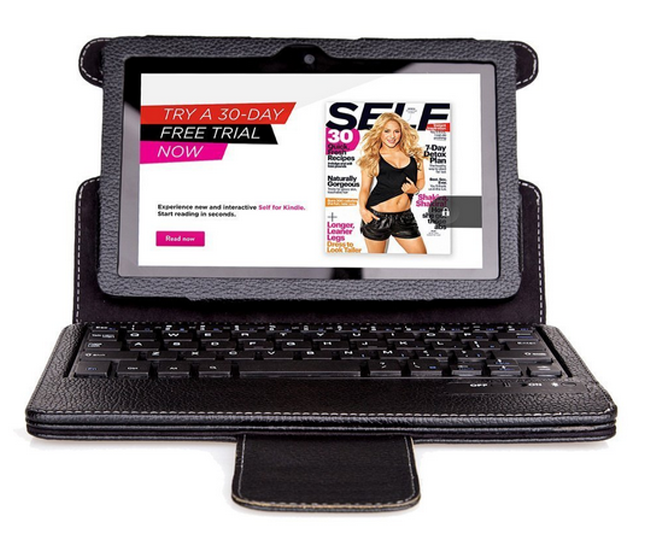 IVSO KeyBook Bluetooth Keyboard Case for Kindle Fire HDX 7" Tablet