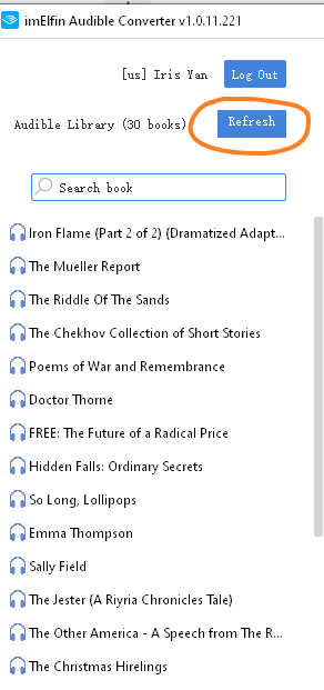 display audible titles