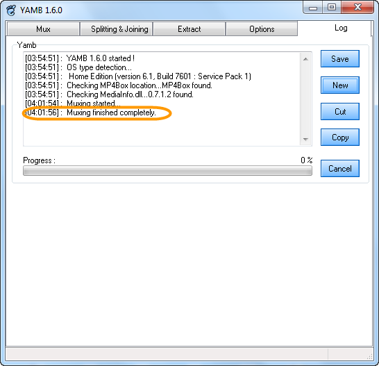 Convert H264 to MP4 completed