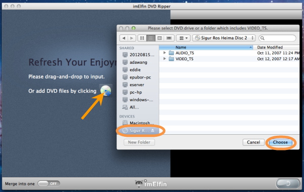 Load and rip DVD on Mac