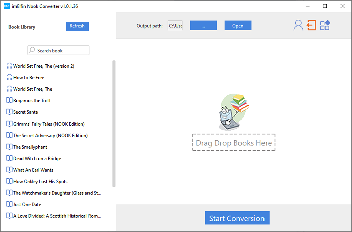 Nook converter interface