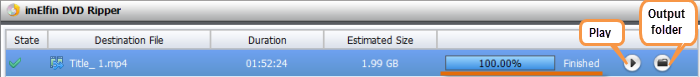 convert DVD to Kindle Fire - Rip done