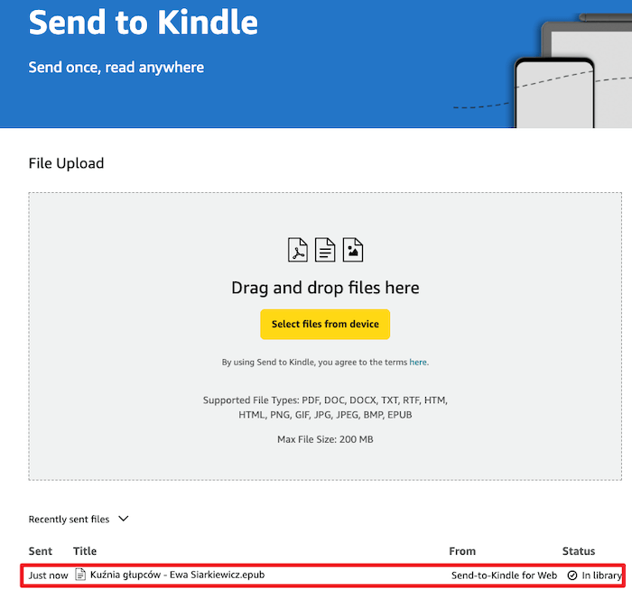 Storytel-EPUB an Kindle Paperwhite senden