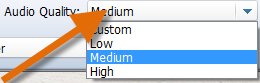 convert DVD to Kindle Fire - Set the output audio quality