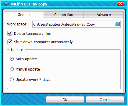 Bluray Preference settings