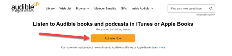 how to listen audible on mac