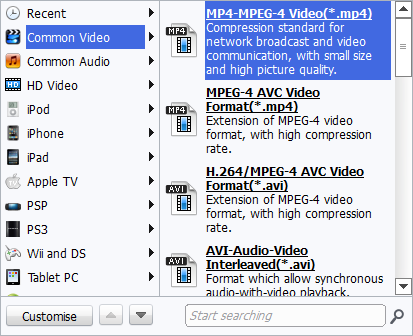 choose an output format