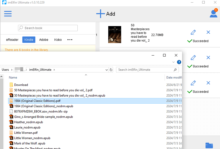 convertir kindle en pdf