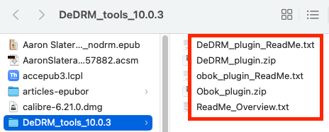 unzip dedrm plugin