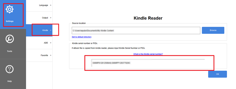 find kindle serial number