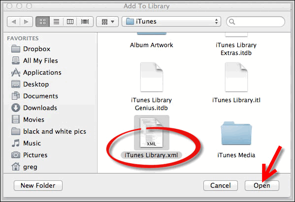 import iTunes library xml