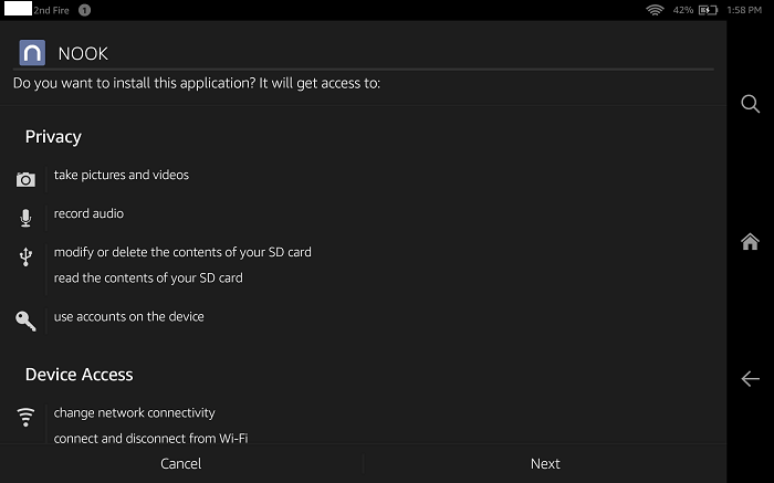 install nook kindle fire