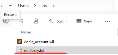 kindle key file