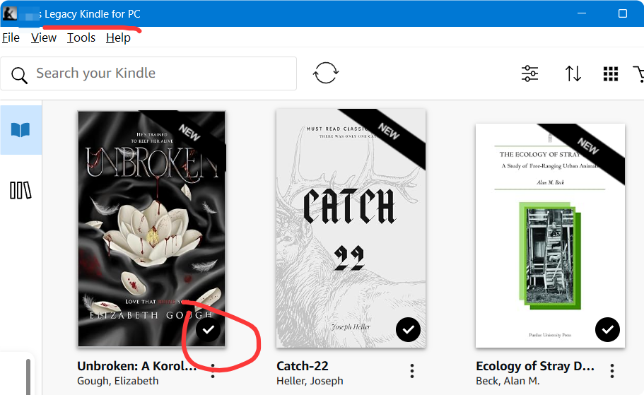 legacy kindle books downloaded