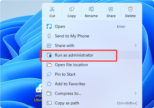 Run imElfin eBook Ultimate as administrator