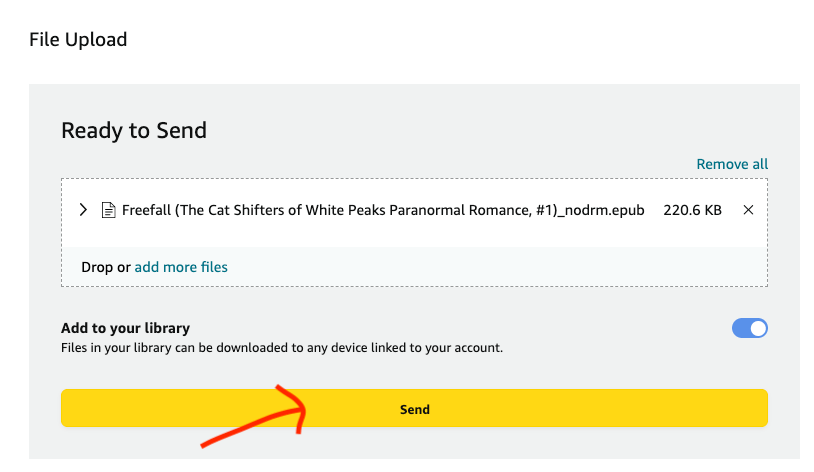 send epub to kindle