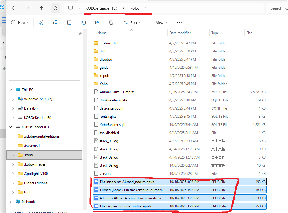 transfer kindle to kobo